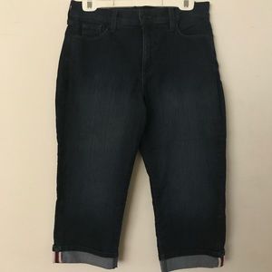 Nydj Crop Jeans Dark Indigo 12P